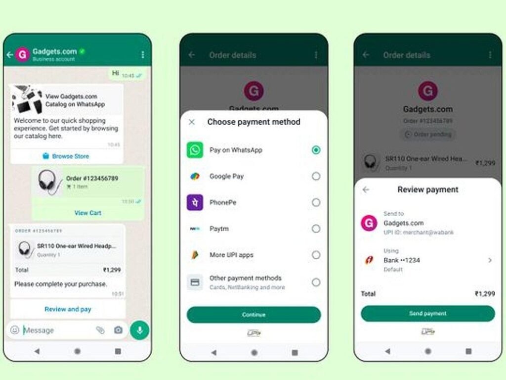WhatsApp Payment Integration